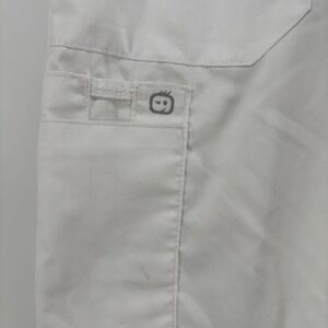 Good WonderWink WonderWORK Women Scrub Pant Small White Cargo Drawstring Elastic